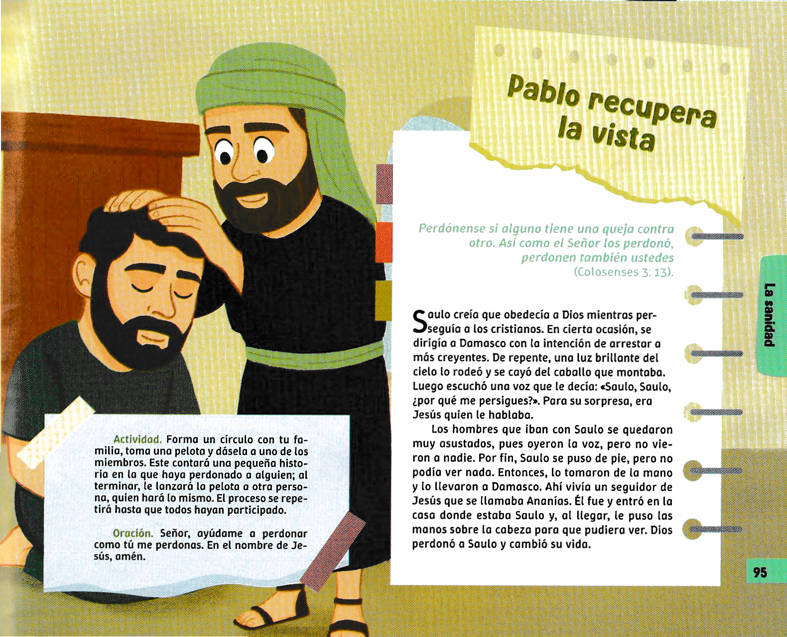 Página ilustrada del devocional