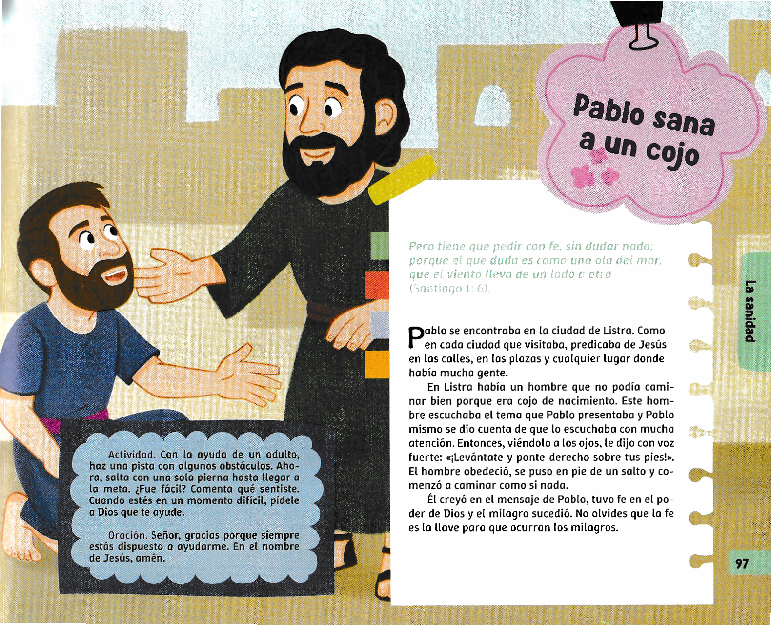 Página ilustrada del devocional