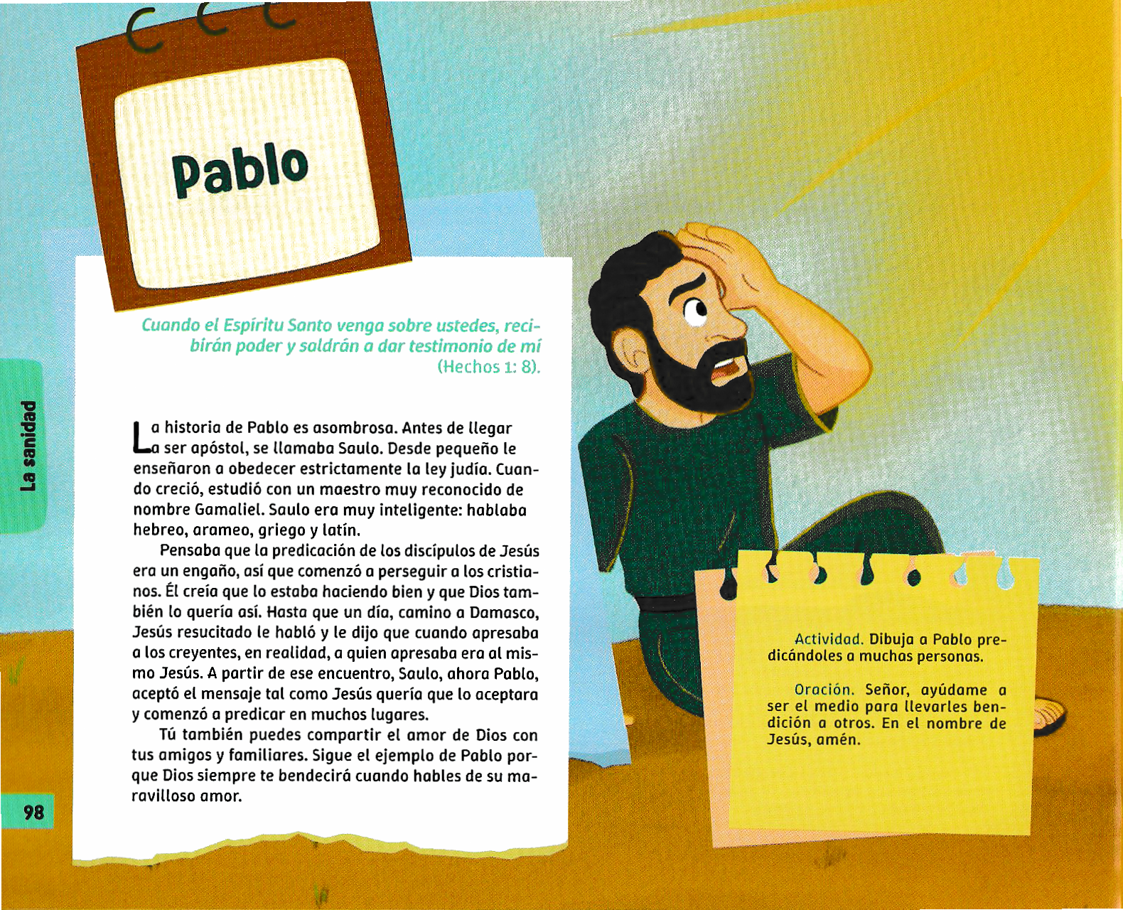 Página ilustrada del devocional