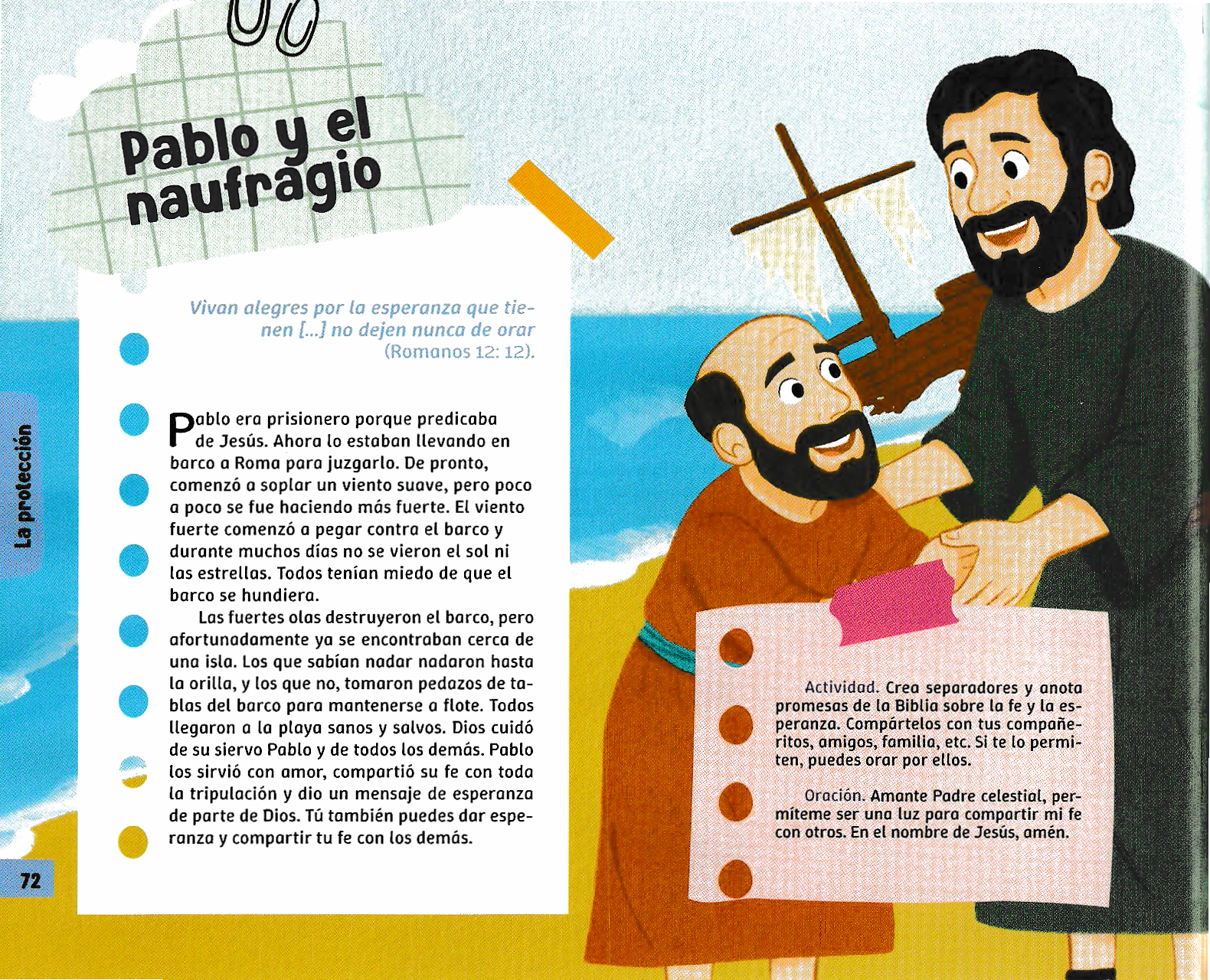 Página ilustrada del devocional