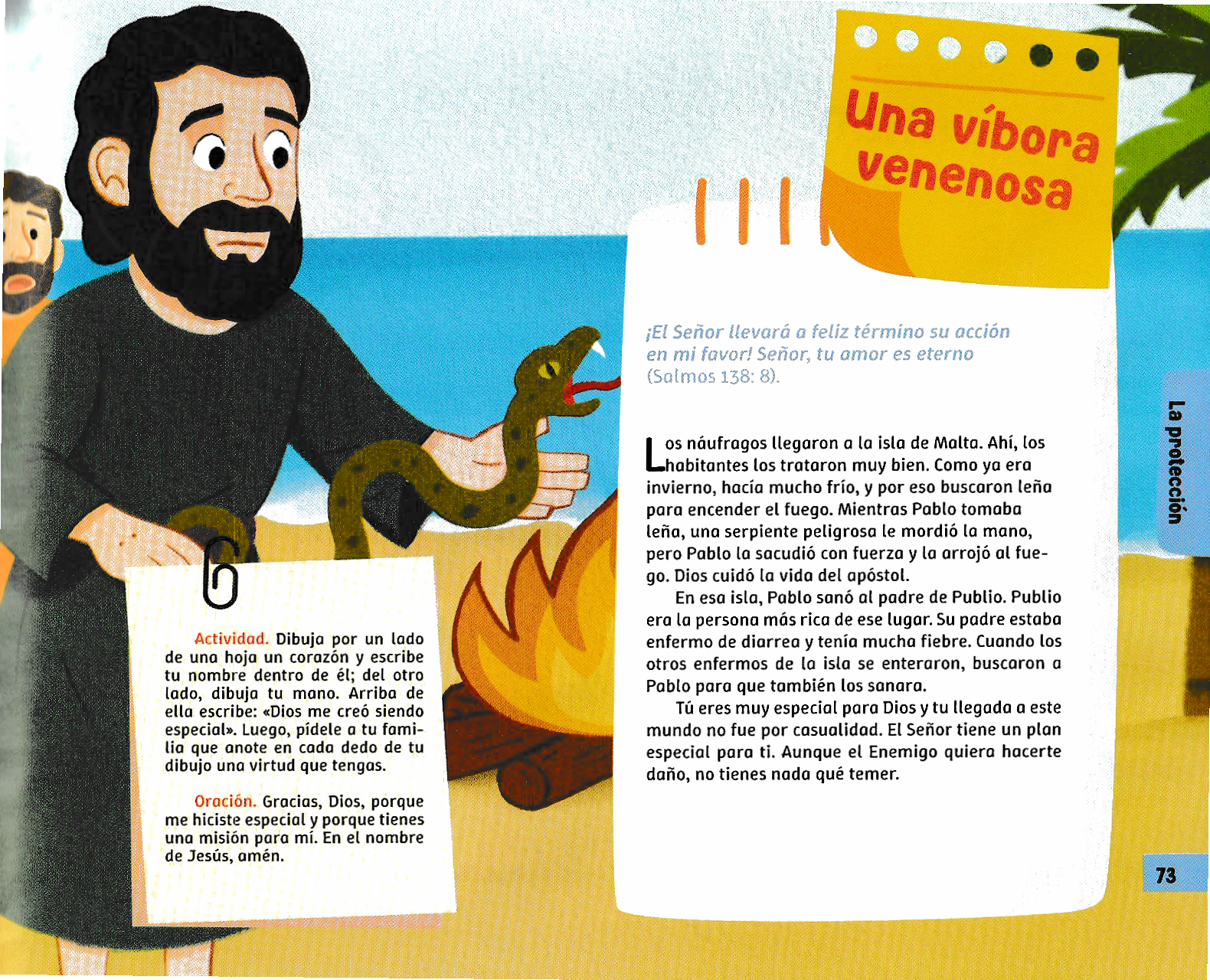 Página ilustrada del devocional