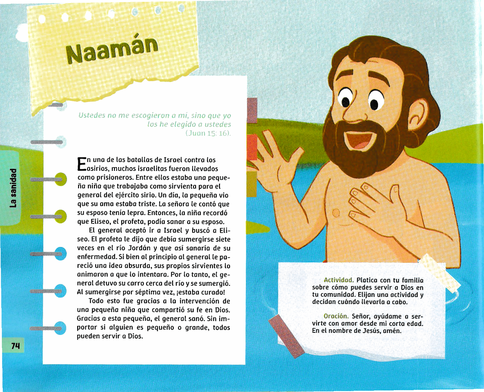 Página ilustrada del devocional