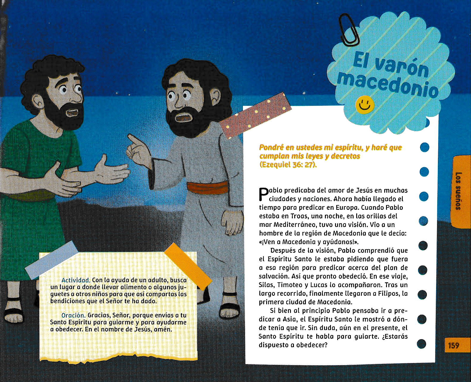 Página ilustrada del devocional